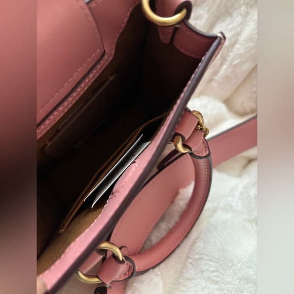 NEW Disney X Coach Blush Multi Leather Mini Tote Ice Skate Motif Mickey & Minnie - Picture 2 of 16